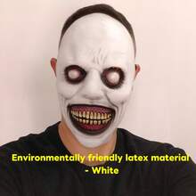 Scary Halloween Masks - Grim Reaper With White Face Demon Mask, Durable Latex Mask, Perfect For Role-Playing And Costume Accessories - Multicolor - View 13