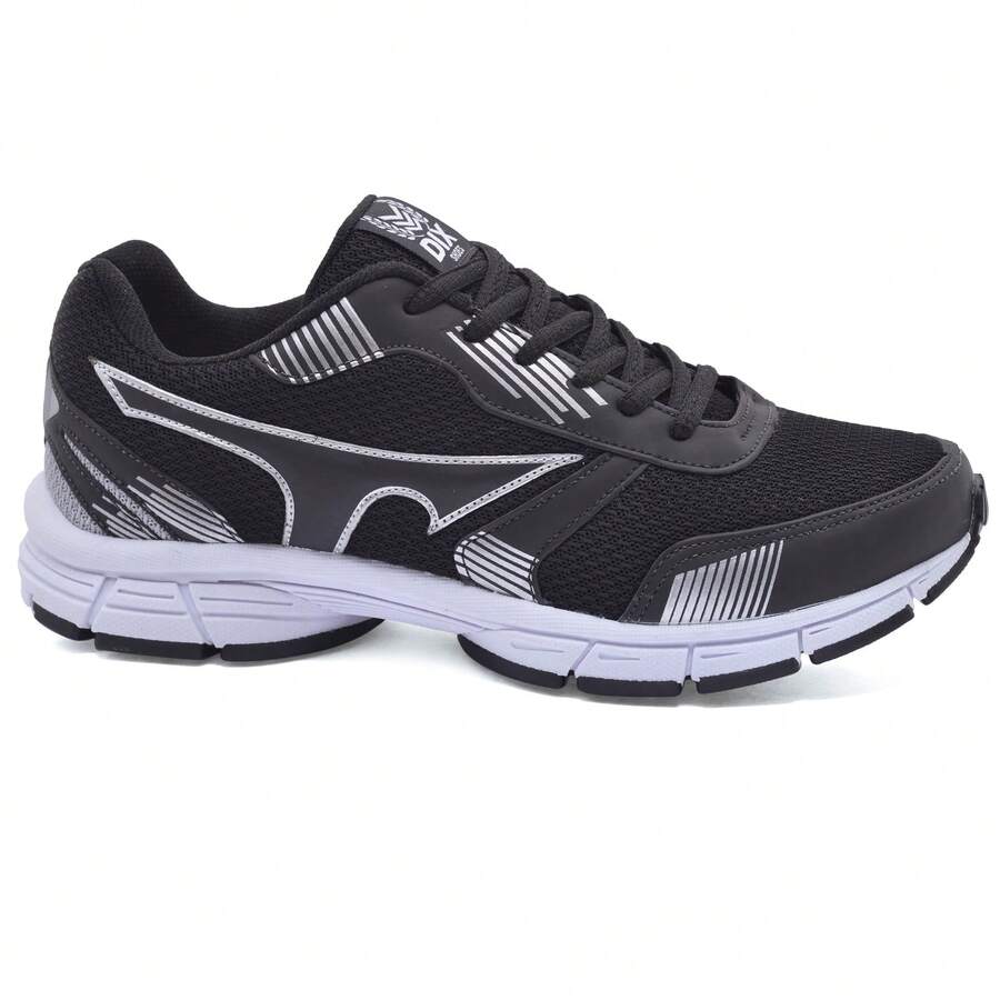 Comfortable Men's Sports Shoes For Walking And Running - Lightweight, Durable And Breathable - 黑色 - 查看 1