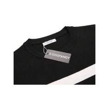 Men's Crew Neck Sweater Slim Fit Lightweight Sweatshirts Knitted Pullover For Casual Or Dressy Wear - 黑色/鐵鏽紅色 - 查看 3