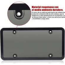 2 Pcs License Plate Frames, Unbreakable License Plate Holder Protectors For Cars, Black License Plate Brackets, Rustproof, Rattle-Proof, Weatherproof, Universal US Fit - 1 - View 6