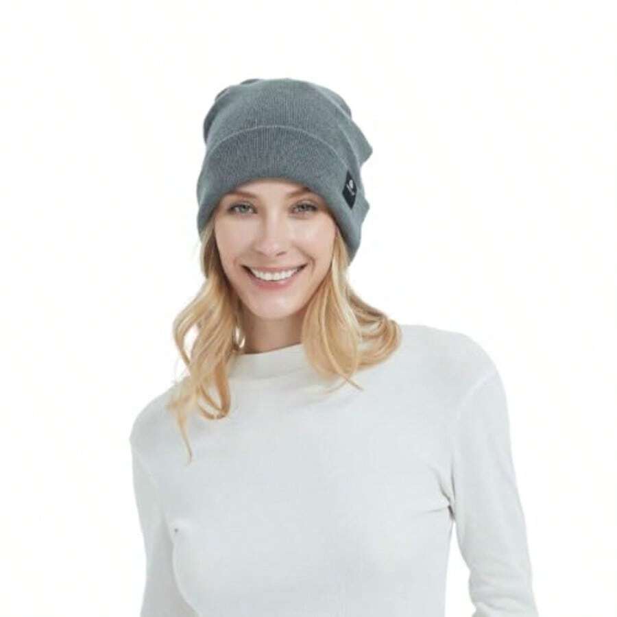 Radia Smart Winter Beanie Grey EMF Protection RF Blocking 5G And EMF Shielding Grey Large
