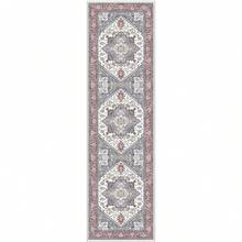 Soft Neutral Area Rugs 5x7, Washable Rug With Non Slip Backing, 5 X 7 Faux Cashmere Low-Pile Carpet, Cream White & Blue & Light Brown,  2025 Design - Đỏ và Xám - Xem 10