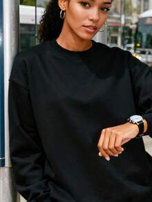 RICK OWENS ON MY FEET Short-Sleeve Unisex Long-Sleeve Sweatshirt - 黑色 - 查看 3