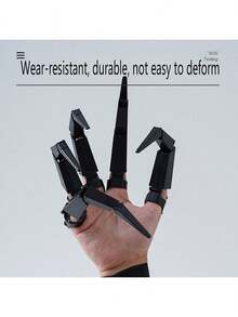 1 件创意塑料万圣节派对指关节户外道具 - 黑色 - 查看 3