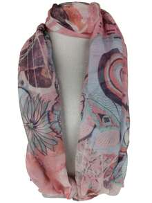 Girly Handbags Butterfly    Casual    Chiffon    Scarf  Fall - Pink - View 2