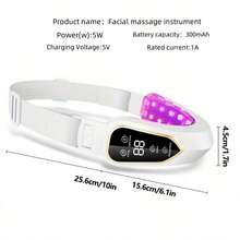 RAF 12档可调电动双下巴消除器和V脸塑形器 - 双下巴消除器、V脸振动按摩器、V脸提拉按摩器、USB充电塑形器、300mAh锂电池 - 白色，母亲节送给妈妈的礼物 - 彩色 - 查看 11