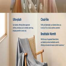Coperte per divano, plaid e coperte per il pisolino - Grigio - Visualizzare 9