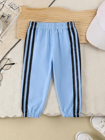 Toddler Boys' Casual Elastic Waist Pants, Versatile, Comfortable For Outdoor Play, Autumn