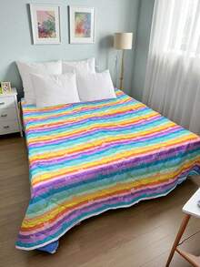 Manta Acolchada Ligera de 200cm* 230 cm ,Manta Doble Vista ,  Manta Para Siesta Doble Vista  , Manta Fresca , Edredón Ultra Ligero Estampado Varios Modelos , Manta QUEEN SIZE - Multicolor - Ver 1