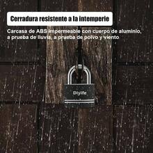 2PCS Largo Candado con Llave de Aluminio, 40 MM Impermeable Candado Pequeo, Candados de 4 Llaves, Candado Resistente al Agua para Escuela, Puerta, Taquillas, Armarios, Negro - mango corto - Ver 3
