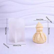 1 Stück Weihnachtsmann Duftkerze Silikonform DIY Schal Schneemann Gips Harz Dekorative Form