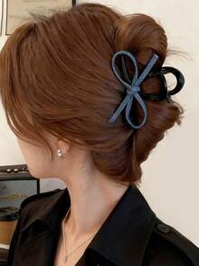 1 pezzo Fermagli per capelli retrò con fiocco e torsione per coda di cavallo, fermagli per capelli con fiocco retrò integrato, fermagli per capelli eleganti con torsione, fermagli di alta qualità per coda di cavallo, adatti per uso quotidiano, casa, scuola, spiaggia, vacanze estive, pendolarismo per lavoro, feste, vacanze, compleanni, rientro a scuola, accessori per capelli eleganti con molletta invernale, accessori per capelli di moda