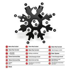 1pc/2pcs Multifunctional Wrench Camping & Hiking Accessory - Multicolor - View 7