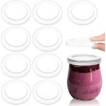10 Pcs Yogurt Jar Lids Set 2.64 Inch Plastic Food Storage Lids Covers Compatible With Oui Yogurt Jars Coffee Cookie Supplies 10 Pcs, 2.64 Inch - 清除 - 查看 1
