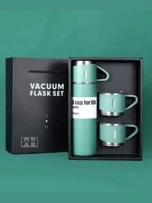 Vaso Termo con Set de 3 Tazas Vaccum Para Frío y Caliente - Multicolor - Ver 8