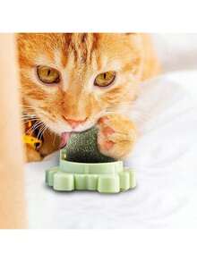 3pcs Catnip Silvervine Ball Toys, Extra Cat Energy Ball, Edible Cats Lick Kitten Chew, Teeth Cleaning Dental Wall Treats, Concentrated Flavor For All Breeds - 隨機顏色 - 查看 2