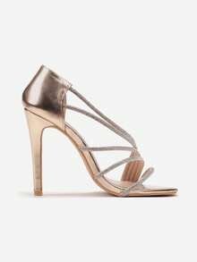 Eleganti sandali con tacco da donna con cinturini - per eventi serali/feste - estivi