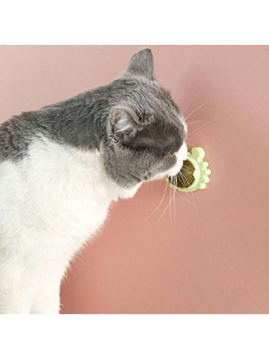 3pcs Catnip Silvervine Ball Toys, Extra Cat Energy Ball, Edible Cats Lick Kitten Chew, Teeth Cleaning Dental Wall Treats, Concentrated Flavor For All Breeds - 隨機顏色 - 查看 1