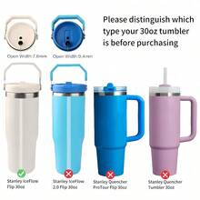 Replacement Straws Compatible With  IceFlow Flip Straw Tumbler 30 Oz64 OzAccessories Included 6 Straws 1 Cleaning Brush Not For  Ice Flow 2.0 Flip Tumbler 30 Oz 64 Oz - 無色 - 查看 5