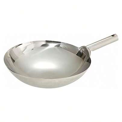 Winco Stainless Steel Welded Joint Wok 14Inch