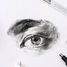 languo 压力激活式铅笔形橡皮擦，专为勾勒高光而设计，配有可替换笔芯。擦拭后表面洁净无痕。专为艺术创作而配制。 - 彩色 - 查看 8