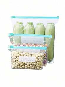 Ziplock Food Storage Bags, Thick Freezer Bags, Microwave , Reusable, Suitable For Organization, Back To School - Multicolor - View 7
