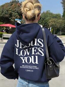 Tween Girl Students Loose Fit Printed Hoodies, Thermal Lined Casual Pullover Sweatshirts, Suitable For Spring, Autumn & Winter