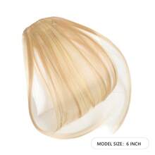 Frangia finta naturale per la fronte, accessorio per capelli stile Ins, frangia ad aria, parrucca con frangia reale e effetto comic flush, parrucca invisibile