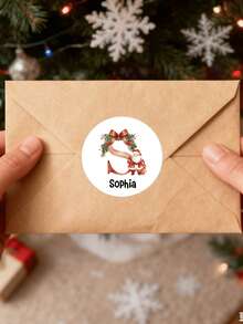 12/24/36/48/60pcs, Personalised Christmas Matt Or Gloss Sticker Labels, Christmas Stickers, Christmas Labels, Christmas Gift Labels, Christmas Decorations For Home, Holiday/Christmas Tag, All-Purpose, Solid Color, Business Casual, Ideal Gifts For Him,Ideal Gifts For Her, Wedding Favor Tag, Custom Name Card,Festive Calendar - Multicolor (Christmas Style) - View 4