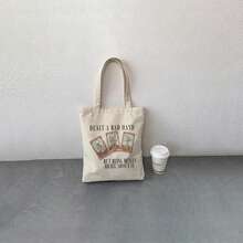 1 Pc The  Cat Version Pattern Tote Bag Shoulder Bag For Travel Daily Commute Women's Reusable Shopping Bag, Best Gift For Her,  Folding Shoulder Bag Summer Beach Holiday Bag  Merch