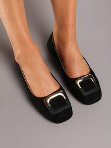 Weiche klassische Ballettschuhe Damen Lässig Büro/Arbeit Frühling/Herbst - Schwarz - Übersicht 2