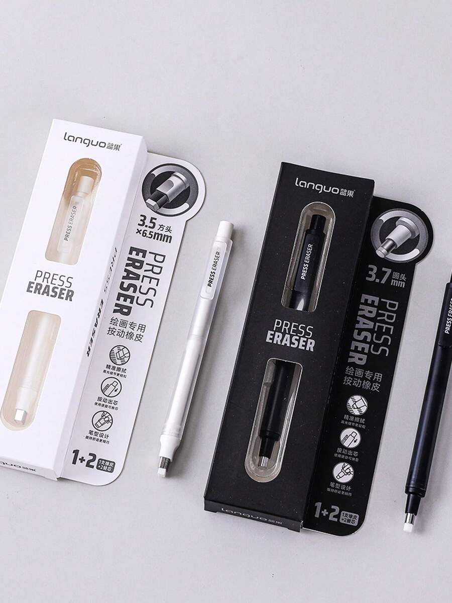 1pc Blue Fruit Mechanical Pencil-Style Eraser, Erasable Without Crumbs, Suitable For Artists And Detailed Erasing, High Brightness, Quick Erasing For Sketching And Painting