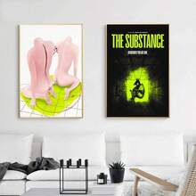 Phim kinh dị The Substance Áp phích Phim kinh dị Pop hiện đại nổi tiếng Tranh in Canvas Tranh treo tường Trang trí phòng khách tại nhà - Nhiều màu - Xem 3