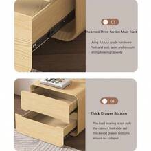Modern Night Stand, Multifunctional Storage Bedside Cabinet Sofa Side Table Nordic Bedside Table with 2 Drawers Living Room, Bedroom and Small Spaces Color: D, Size: 50 * 37 * 48cm - 40*37*48CM + E - Ver 7