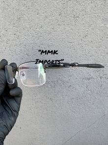 Eyeglass Frame/ Eyeglass Frame With Non-Prescription Lenses/ Spring Rest Magnifier/ Villain Magnifier - 黑色 - 查看 2