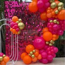 94 Pcs Balloon Arch Kit Pink Orange Gold