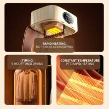 OBOVAY Portable Mini Clothes Dryer, 360° All-Around Hot Air Drying, Foldable, Suitable For Drying Underwear And Socks