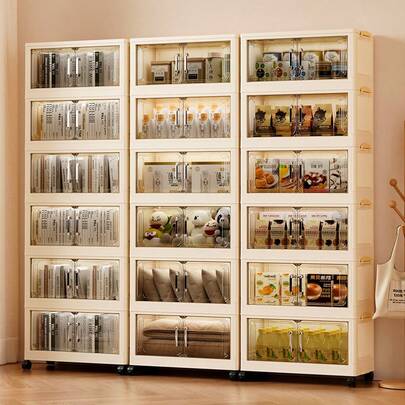 1 Tủ lưu trữ bằng nhựa hai cửa có thể gấp gọn, Tủ quần áo di động tại nhà, Tủ đựng đồ chơi phòng khách, Tủ đựng đồ ăn nhẹ, Tủ đựng đồ nhà bếp, Quà tặng Giáng sinh và Halloween, Hộp lưu trữ, Tủ đựng đồ phòng ngủ