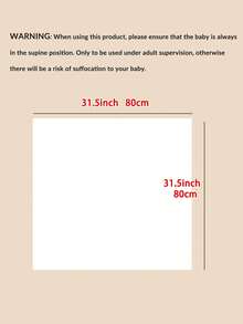 1pc Multifunctional Soft & Warm Baby Swaddle Blanket, 80*80cm Heart Pattern Baby Blanket, Stroller Cover, Suitable For Home And Outdoor Use - Khaki - View 3