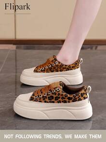 Flipark 1 par de zapatillas deportivas blancas ligeras y casuales de moda para mujeres, adecuadas para mujeres de estatura baja, nuevo estilo primavera-otoño 2025 con plataforma transpirable