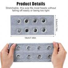 3 PCS Women Hollow Out Eyelets Elastic Headbands Fashion Grommet Wide Headbands Y2K Punk Grunge Wide Stretchy Hair Accessory For Women - Nhiều màu - Xem 5