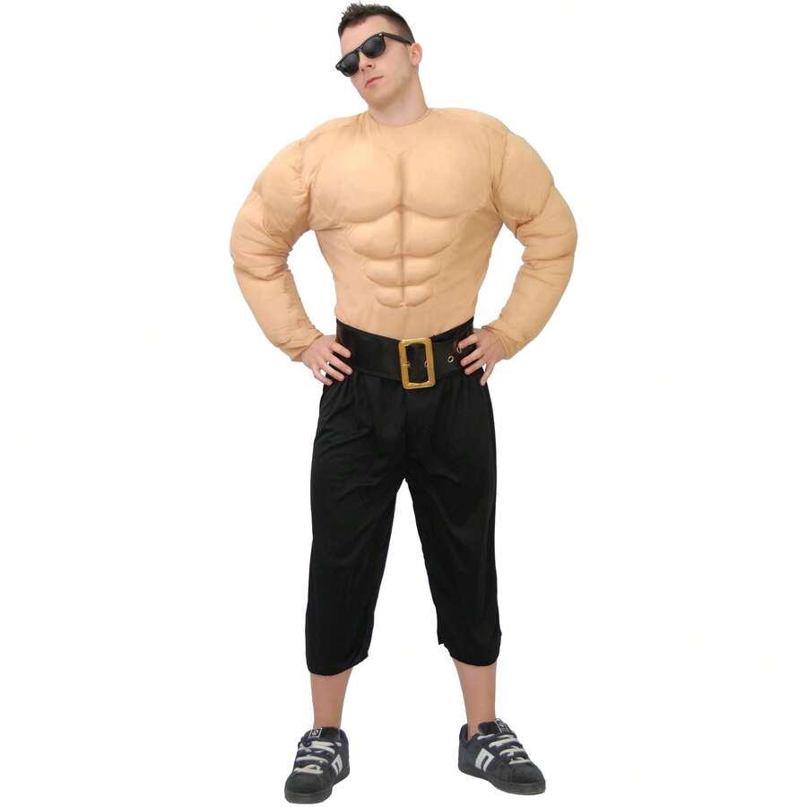 KIWI Strong Costume For Adults In Multiple Sizes, Party And Cosplay Character, Realistic And Comfortable Costume With Attached Muscles, Perfect For Celebrations, Themed Parties, Humor Events And Carnival, Available In Different Sizes - متعدد الألوان - مشاهدة 1