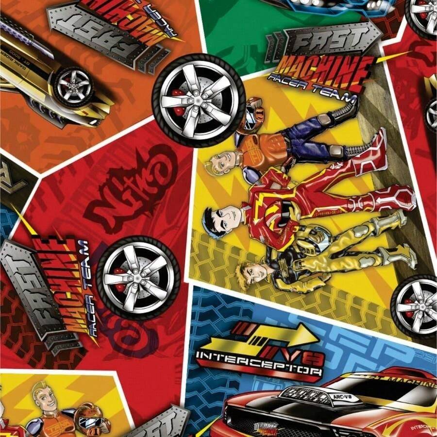 Metallic Gift Bags 30x45 With 50 Units For Children - Racer Team 30x45 - View 1