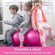 2pcs Pelota Fitness para Yoga y Pilates, Pelota Yoga de 25, 50*100cm Pelota Pilates Cacahuate, Anti - Pinchazos, para Ejercicios Gimnasia, Preparacin al Parto, AerbicBomba de Aire Incluida - rosa - Ver 8