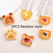 3 件/6 件卡通吐司树脂冰箱贴，创意磁贴，可爱装饰磁铁，个性化冰箱贴，适用于厨房、办公室、白板、储物柜和洗碗机、厨房和家居装饰、派对礼品