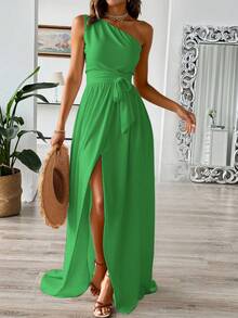 Women Long Dresses - Mint Green - View 1
