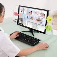 2 Pieces Computer Monitor Notes Screen Monitor Memo Board Sticky Note Holder Message Board Computer Side Panel For Office Home Desktop Left And Right - 無色 - 查看 2