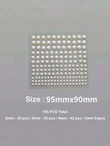 3sheet/975pcs Pearl Stickers DIY Home Decoration - Self-Adhesive Flat Back Pearls For Nails, Phones, And More Valentine's Day