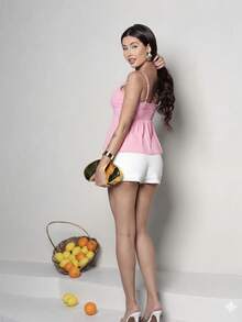 SENSORY BLOUSE DRESS WOMEN'S FASHION SUMMER 2025 - 淡粉紅色 - 查看 4