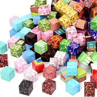 Magnetic Building Blocks - 50/100/150 Magnetic Building Blocks. Magnetic Cubes Stacked Together, STEM Sensory Toys, Suitable For Boys And Girls Aged 3-8, Christmas Birthday Gifts.